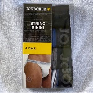 Men’s 4-Pack Joe Boxer String Bikini - Small